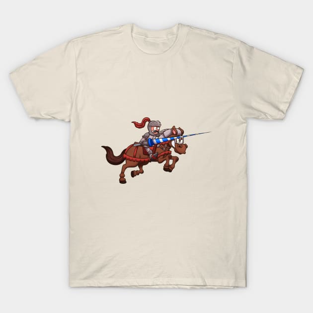 Jousting Knight T-Shirt by TheMaskedTooner